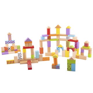 Building blocks in a drum - fantasy color - 100 pieces